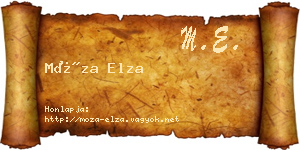 Móza Elza névjegykártya